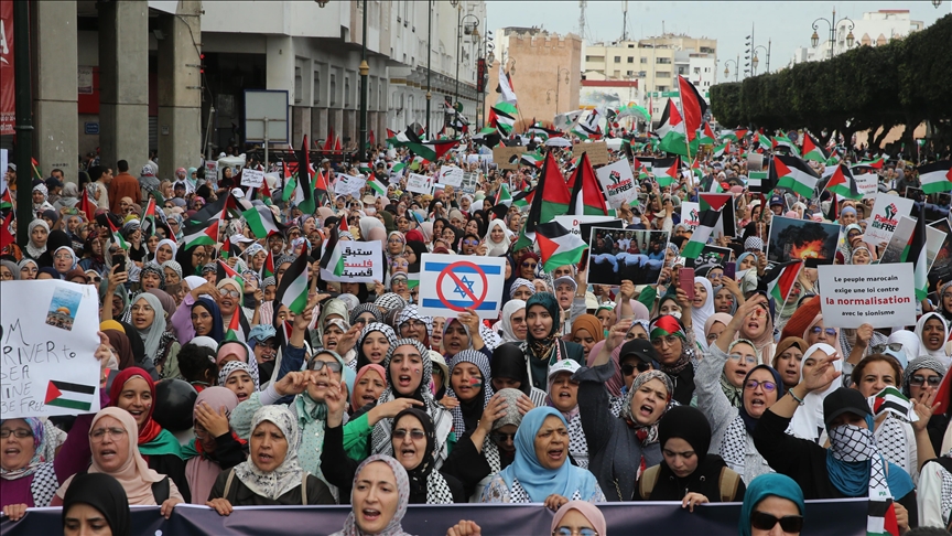 الرباط تهتف من جديد: المغاربة يجددون العهد مع فلسطين في الذكرى الثانية لطوفان الأقصى